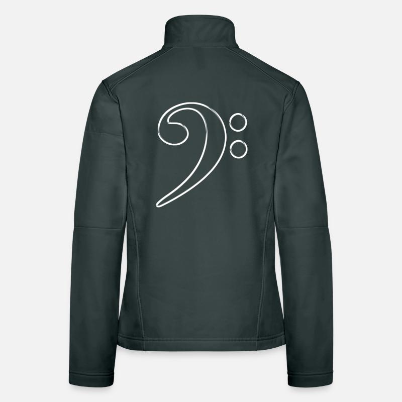 Clé de fa avec un effet sympa pour les mélomanes Veste en tissu softshell Femme