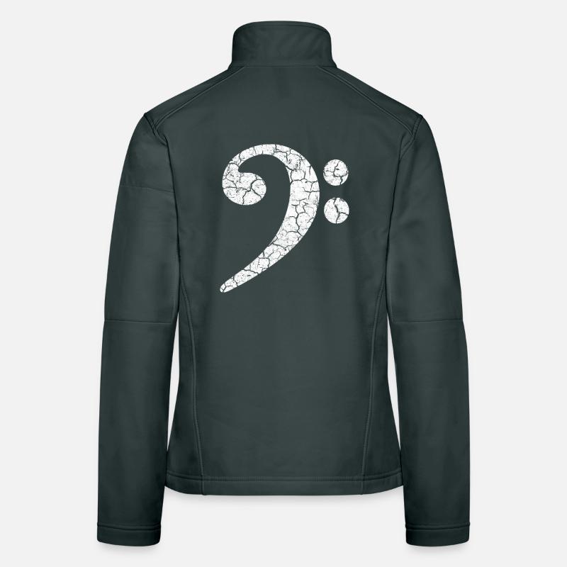 Clé de fa avec un effet grunge cool dans un look usé Veste en tissu softshell Femme
