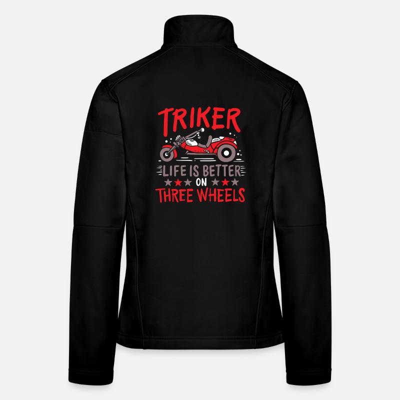 Triker Trike Dreirad - Frauen Softshelljacke - Schwarz