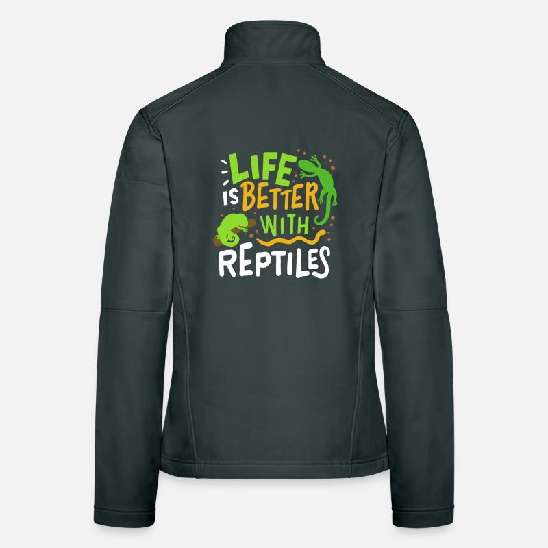 Reptilien Eidechse Frauen Softshelljacke