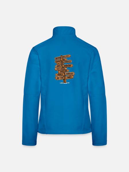 Urlaub Verreisen Reisen Ferien Chillen Relaxen - Frauen Softshelljacke - Schwarz - Hinten