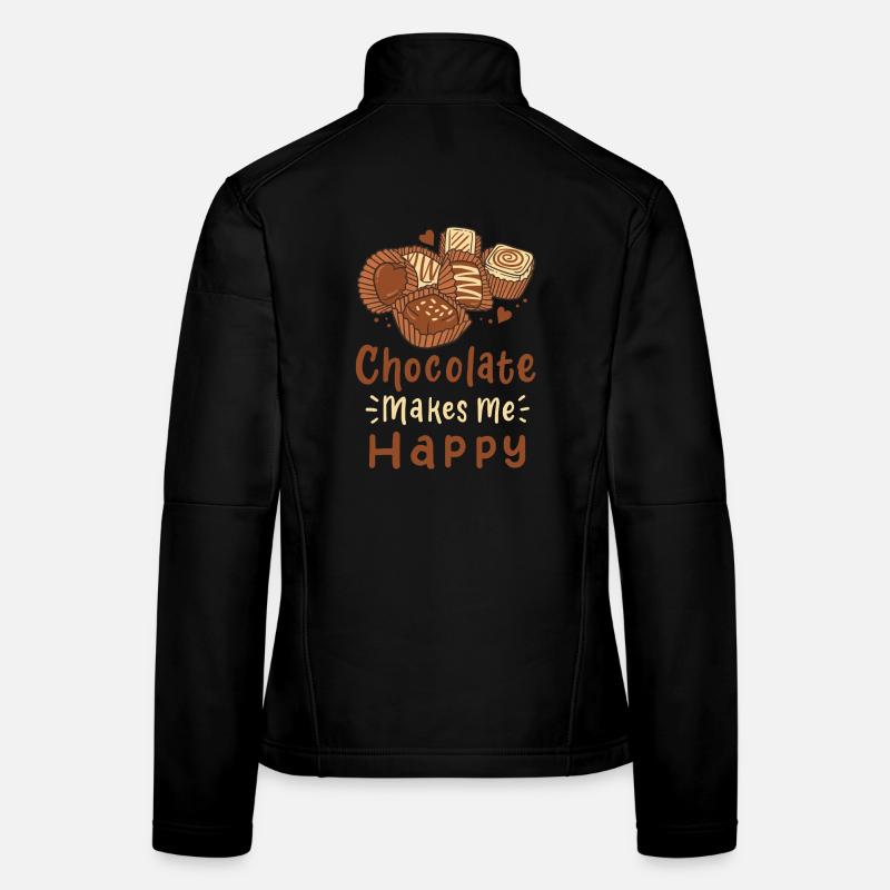 Schokolade Pralinen Frauen Softshelljacke