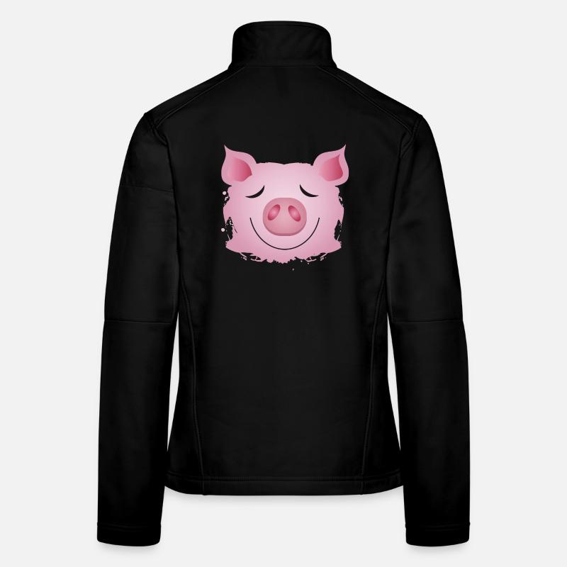 Kopf eines Schweins - Glücksschwein Graffiti Frauen Softshelljacke