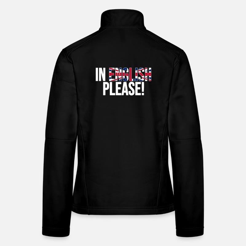 in english please (white) Women's Softshell Jacket