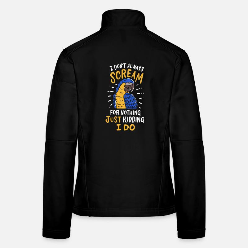 Perroquet Cockatiel Perruche Perruche Veste en tissu softshell Femme