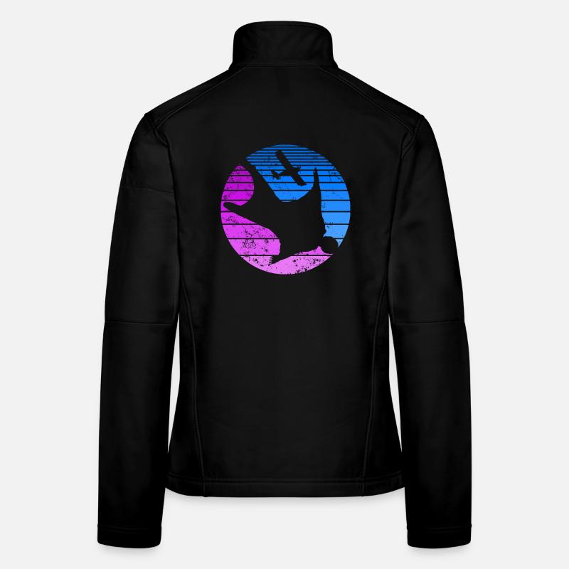 Wingsuit Basejump parachutisme au look rétro Veste en tissu softshell Femme
