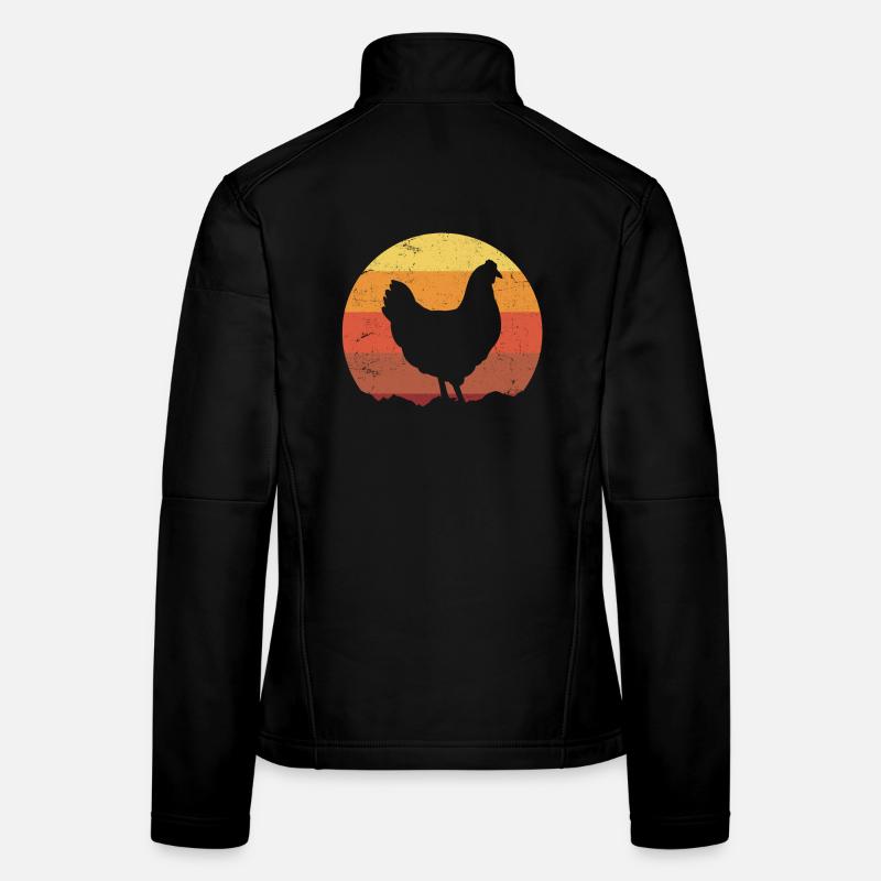 Chicken Retro Women's Softshell Jacket