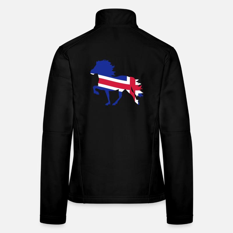 Icelandic horse flag Women's Softshell Jacket