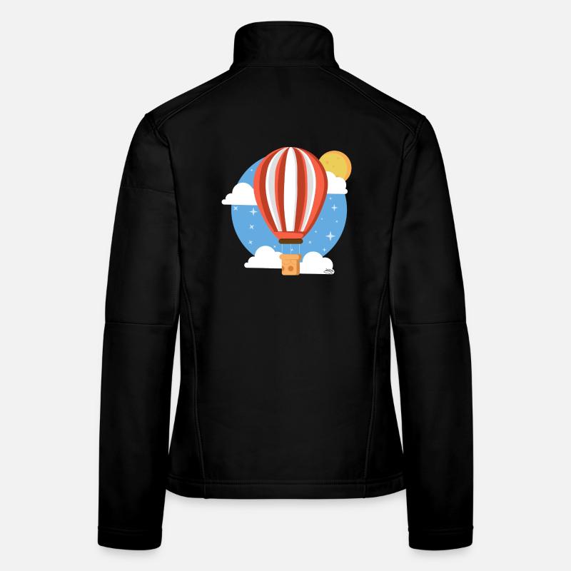 Bunter Himmelsballon Frauen Softshelljacke