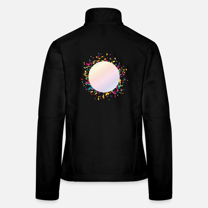 shimmering confetti frame for your own texts Women's Softshell Jacket