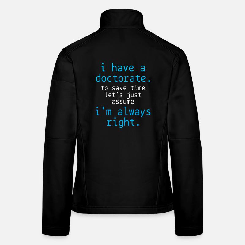 Promotion Doktor - Frauen Softshelljacke - Schwarz
