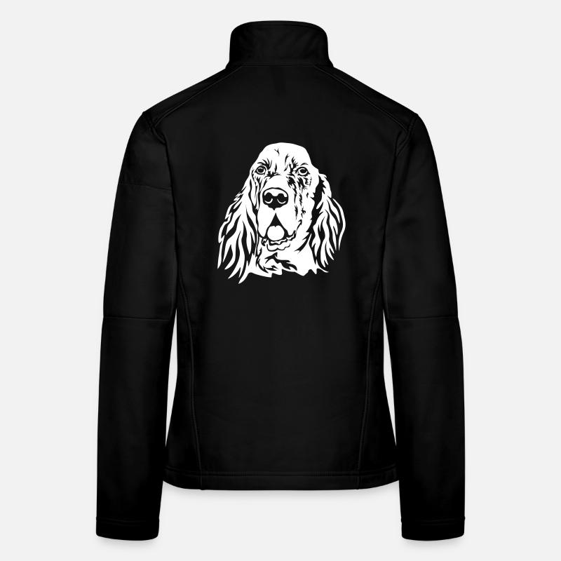 English Setter Kopf "Black Edition" - Frauen Softshelljacke - Schwarz