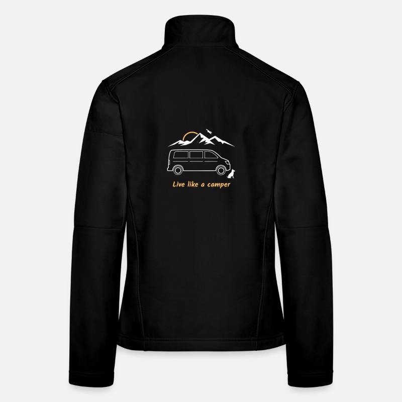 live like a camper, Van, Bus, Geschenk, Berg, Frauen Softshelljacke