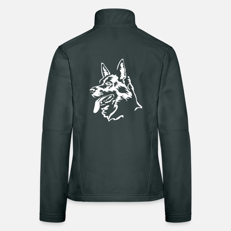 German ShepherdHead "Black Edition" Women's Softshell Jacket