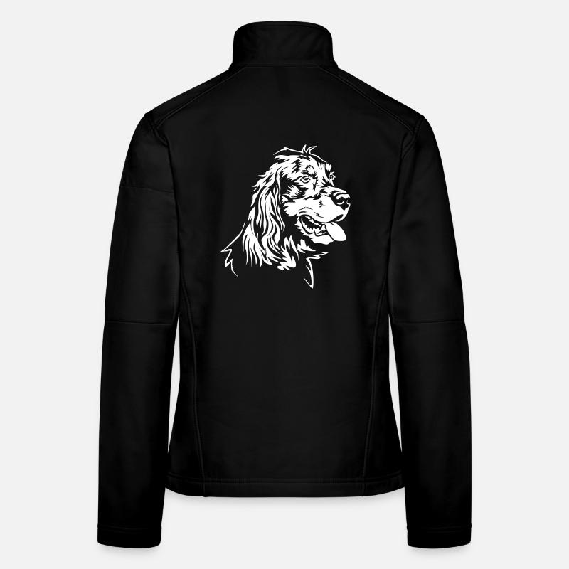 Gordon Setter Kopf "Black Edition" - Frauen Softshelljacke - Schwarz
