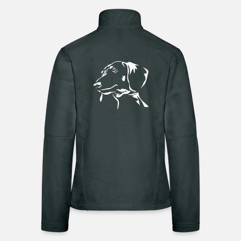 Tête de teckel « Black Edition Veste en tissu softshell Femme