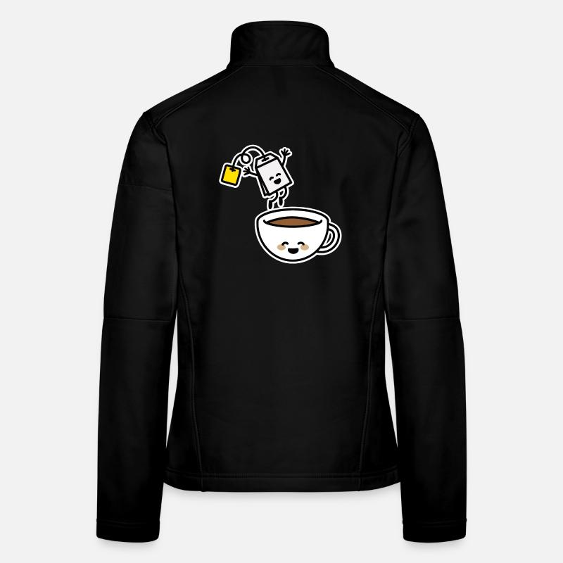 Tea bag tea cup tea drinker tea lover Women's Softshell Jacket