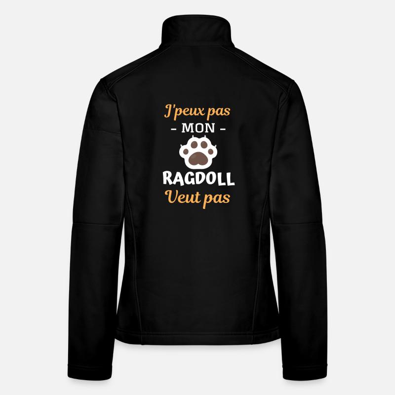 Race de chat ragdoll Veste en tissu softshell Femme