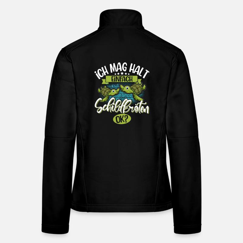 Ich Mag Halt Einfach Schildkröten Ok? - Frauen Softshelljacke - Schwarz