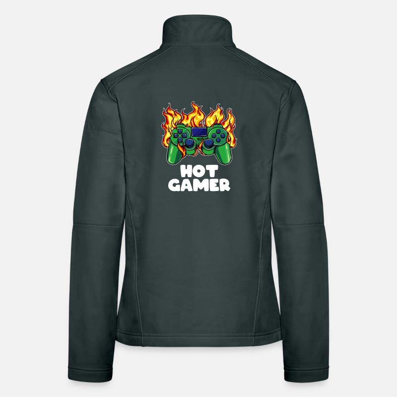 Gamer Zocker Controller Frauen Softshelljacke