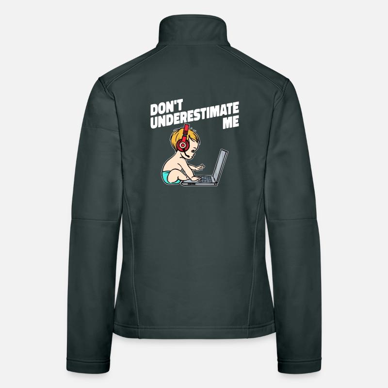 Gamer Statement Headset Pc Player Gambler Women's Softshell Jacket