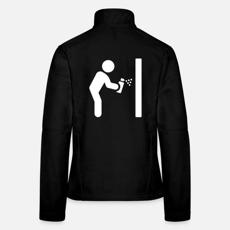 Graffiti Pulvérisateur Veste en tissu softshell Femme
