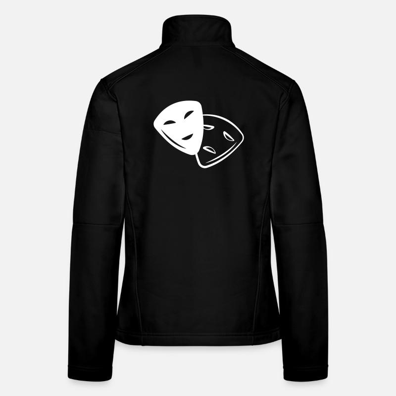 Mask Laughing CryIng Feelings Comedy Tragedy Women's Softshell Jacket