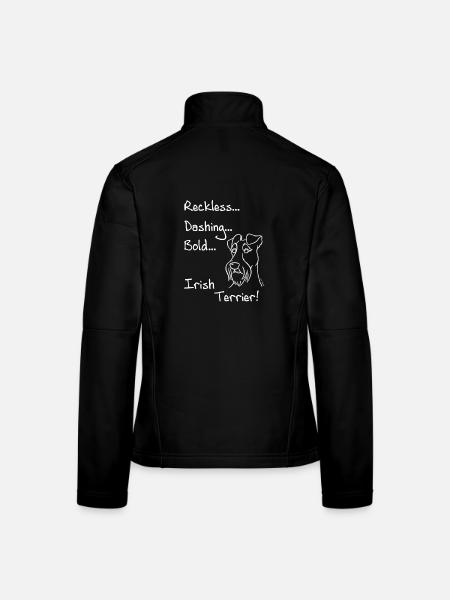 Bold Irish Terrier - Women's Softshell Jacket - black - Back