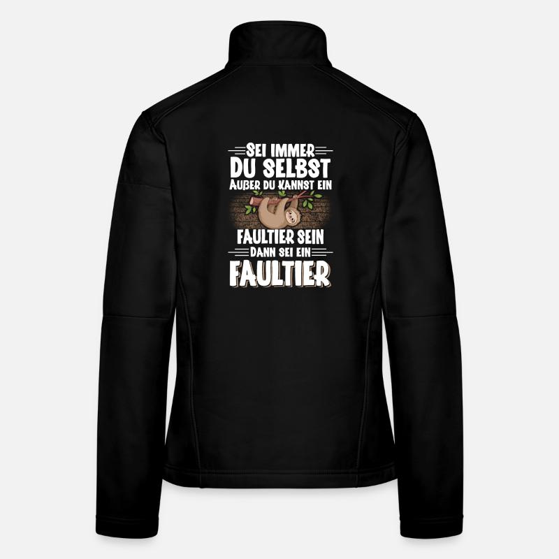 Faultier - Frauen Softshelljacke - Schwarz