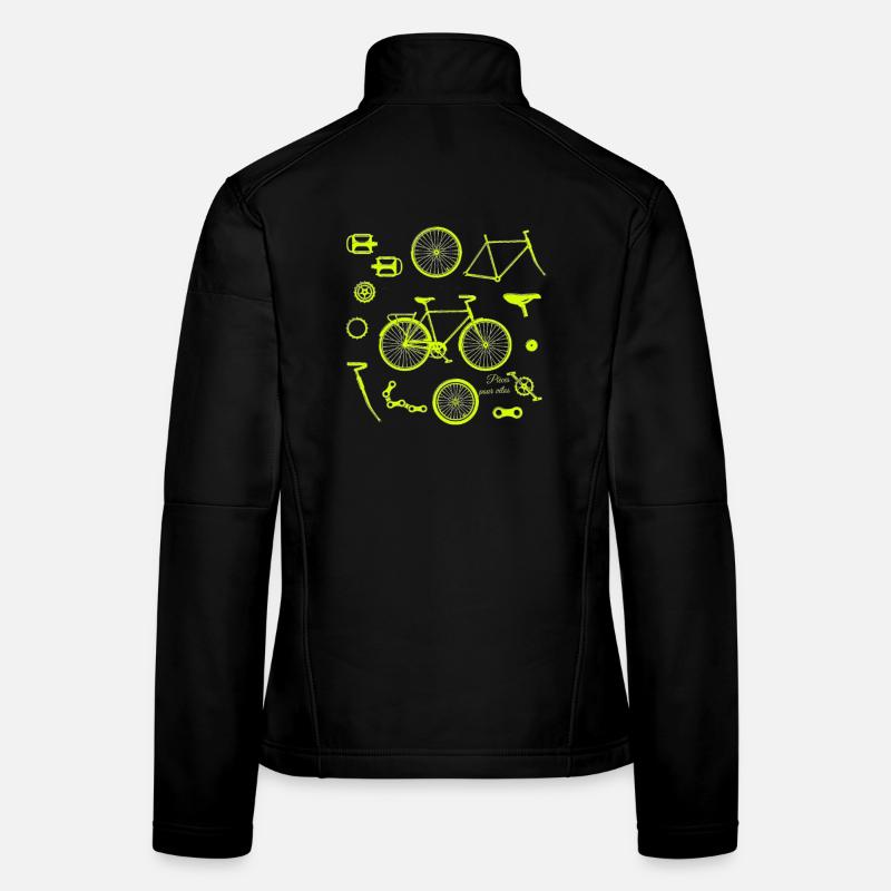 Illustration de pièces de vélo Veste en tissu softshell Femme