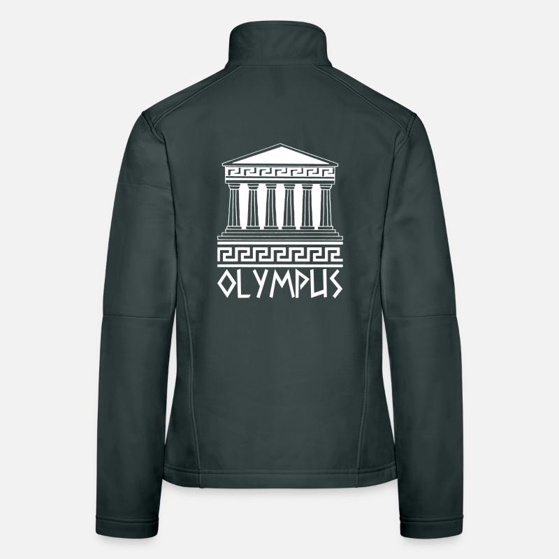 Weißer Tempel am Olymp Frauen Softshelljacke