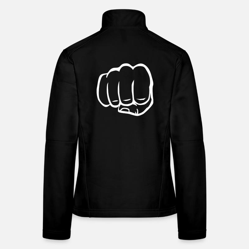 Faust geballte Faust fist bump cool Logo Symbol Frauen Softshelljacke