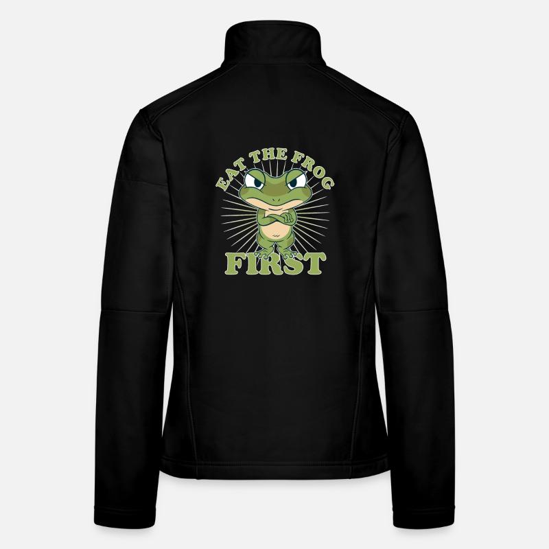 "Eat The Frog First" Comic To Dos First Make Women's Softshell Jacket