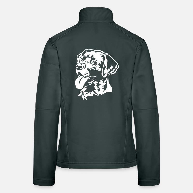 Labrador Kopf "Black Edition" Frauen Softshelljacke