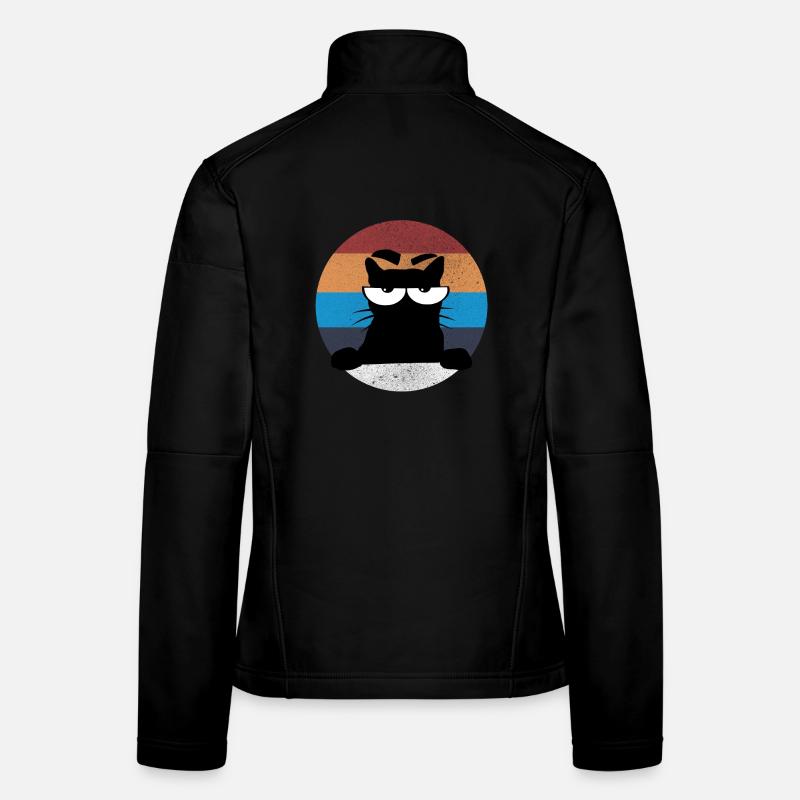 Chat grumpy Veste en tissu softshell Femme