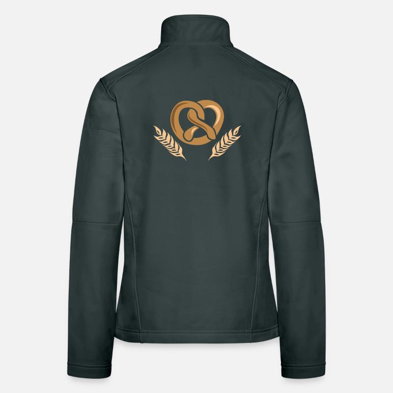 baker bakery cereal barley wheat icon logo Women's Softshell Jacket