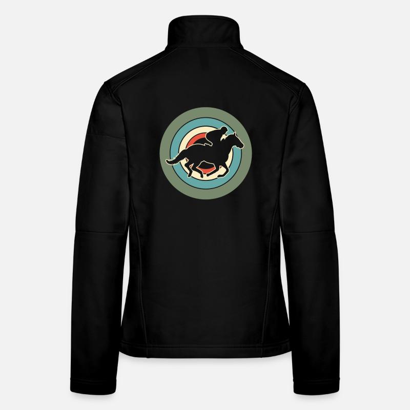 Cavalier Cavalier Equestre Rétro Veste en tissu softshell Femme