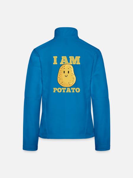 Potato Kawaii - Women's Softshell Jacket - black - Back