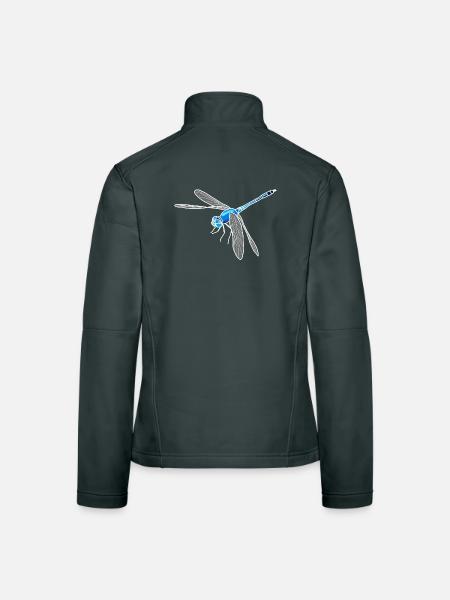 Libelle - Frauen Softshelljacke - Schwarz - Hinten
