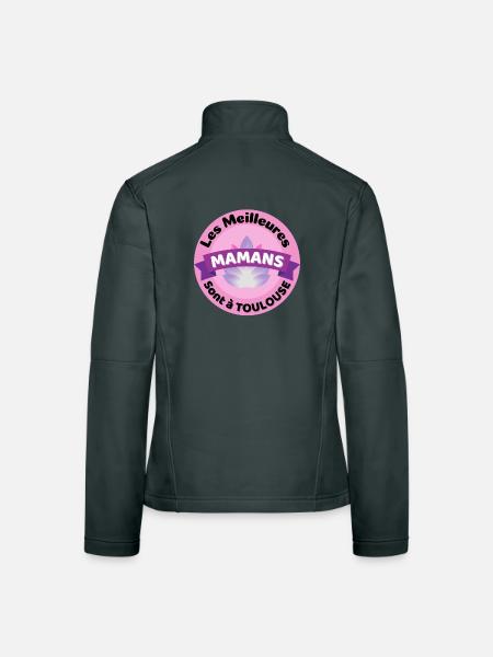 Les meilleures Mamans sont à Toulouse - Veste en tissu softshell Femme - noir - Dos