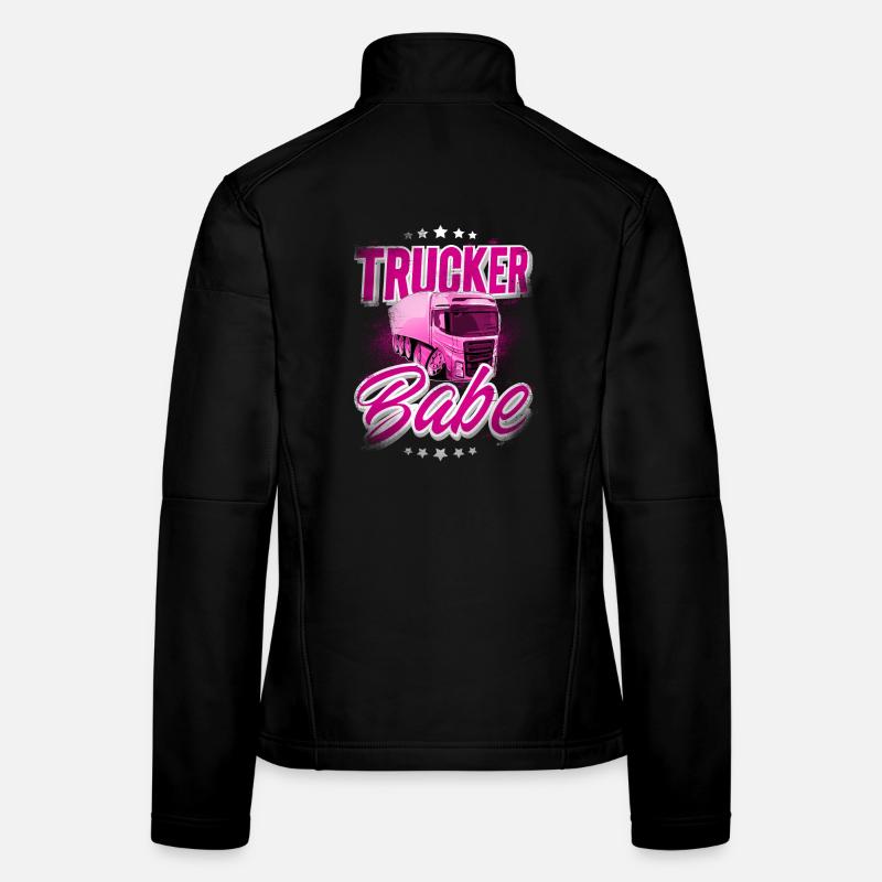 Lkw Fahrerin Trucker Babe - Frauen Softshelljacke - Schwarz