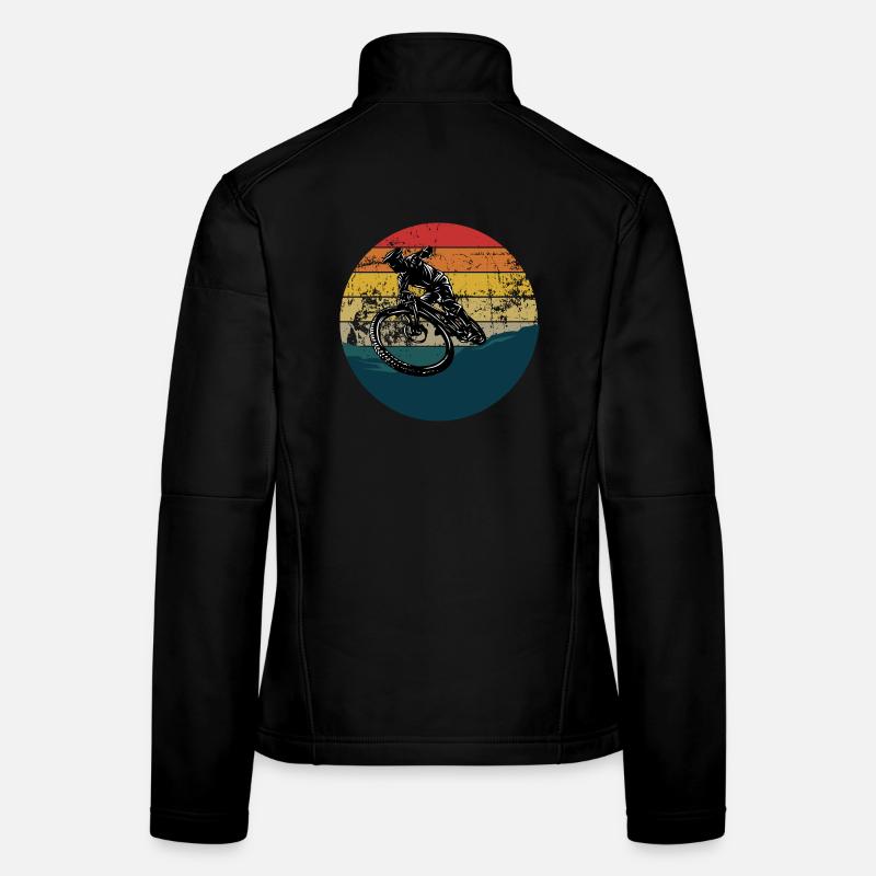 Cascade cycliste en VTT rétro VTT de descente Veste en tissu softshell Femme