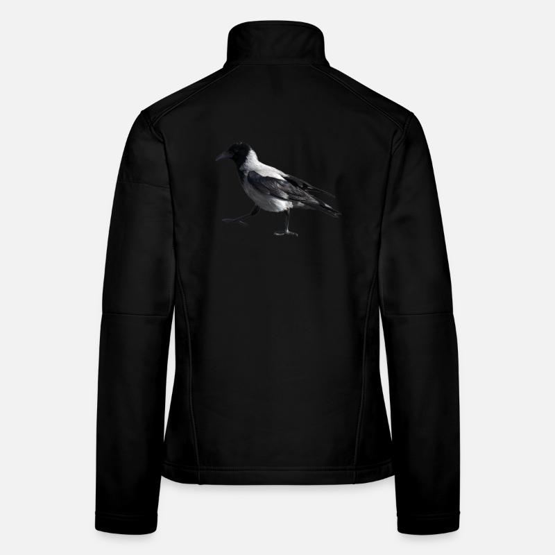 Ein kleiner Schritt durch eine Krähe Frauen Softshelljacke