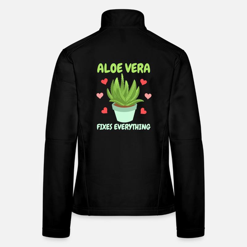 Aloe Vera Sukkulente Frauen Softshelljacke