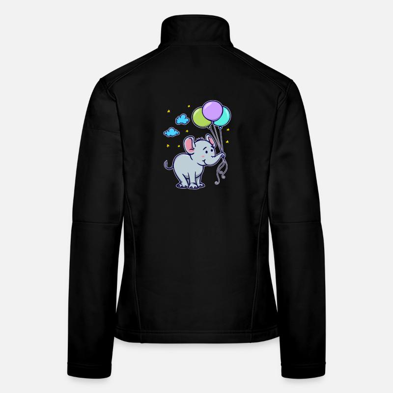 Drôle animal Cool Bébé Éléphant Veste en tissu softshell Femme