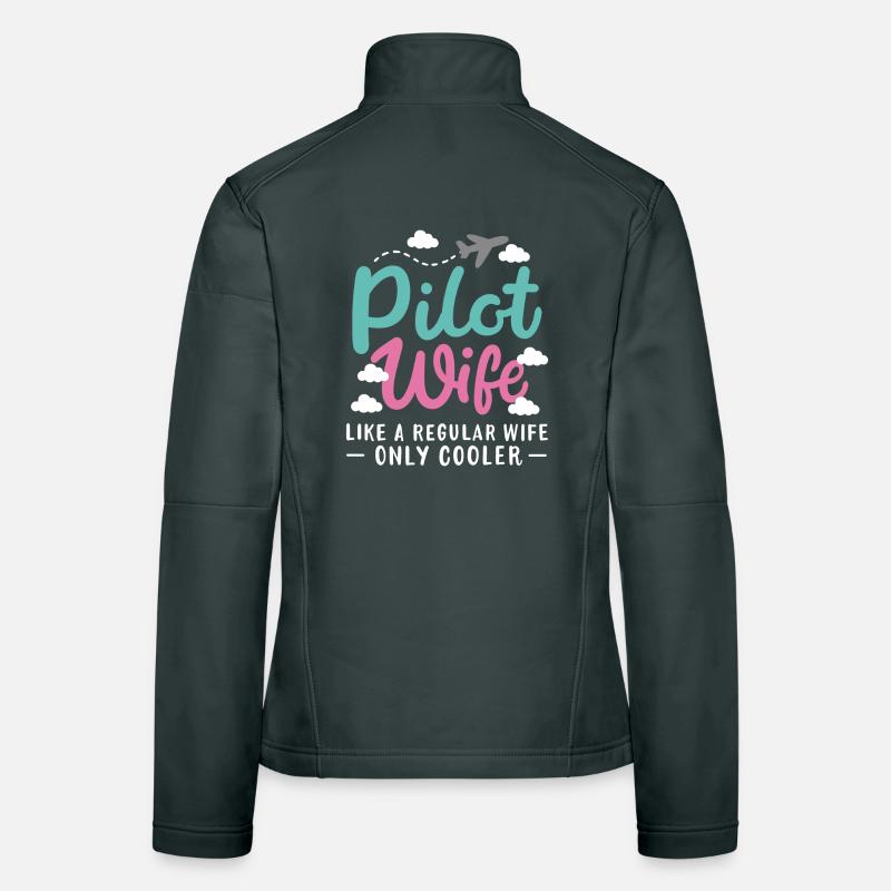 Pilot Frau Flugzeug Luftfahrt Frauen Softshelljacke