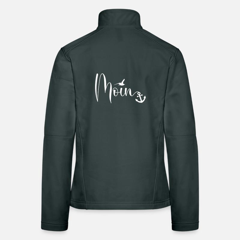 Moin Möwe Anker Platt Dialekt Ostfriesland Frauen Softshelljacke