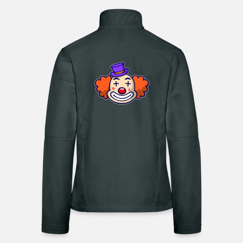 Carnaval clown carnaval Veste en tissu softshell Femme