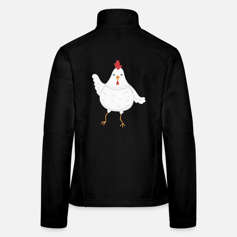 Huhn Hühner - Frauen Softshelljacke - Schwarz