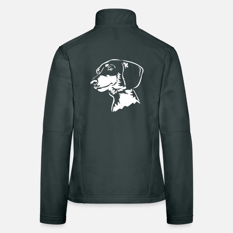 Dachshund head "Black Edition" Women's Softshell Jacket